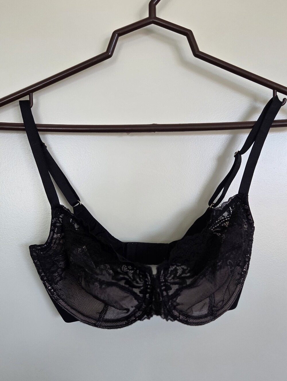Natori Black Lace Bra 30DDD